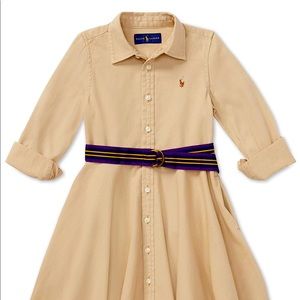 Belted Cotton Chino Shirtdress